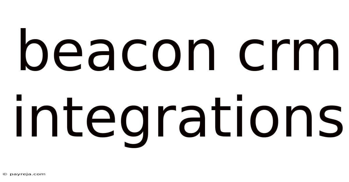 Beacon Crm Integrations