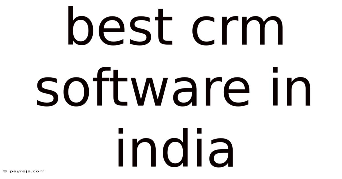 Best Crm Software In India