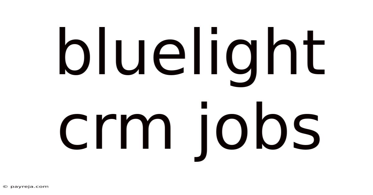Bluelight Crm Jobs