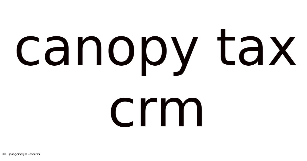 Canopy Tax Crm Canopy Tax Crm