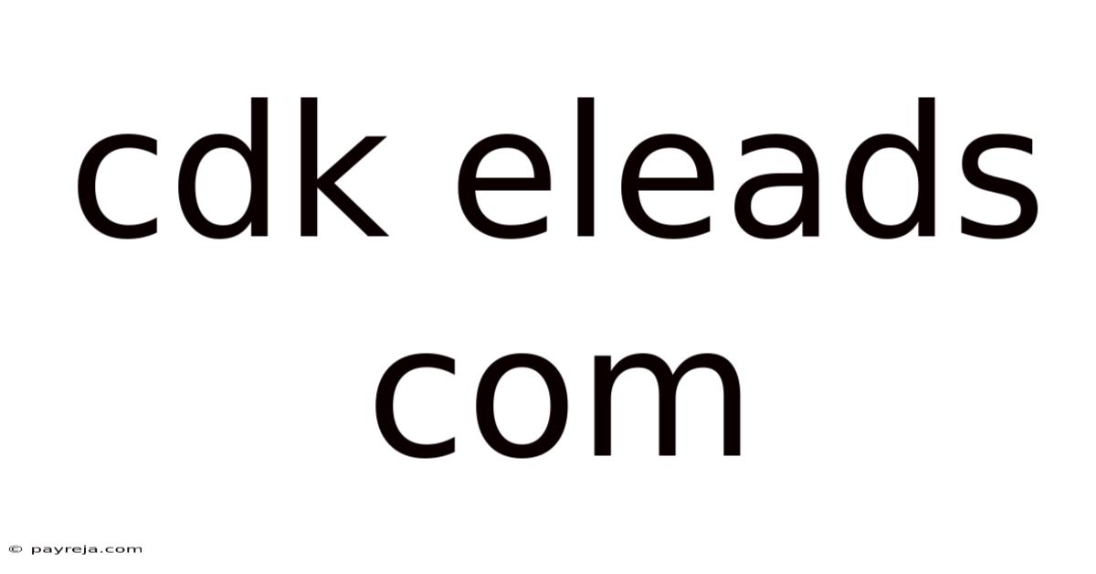 Cdk Eleads Com Cdk Eleads Com