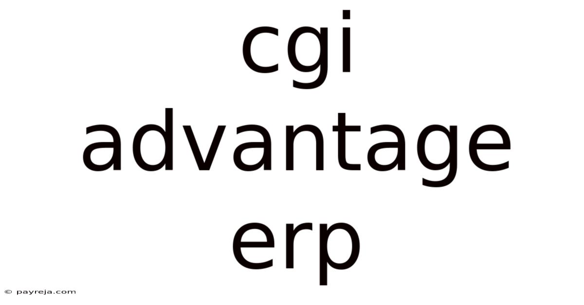 Cgi Advantage Erp