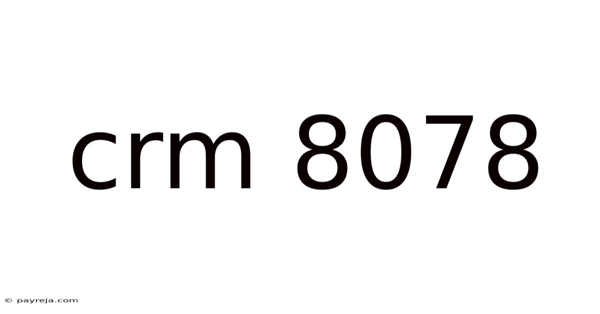 Crm 8078 Crm 8078