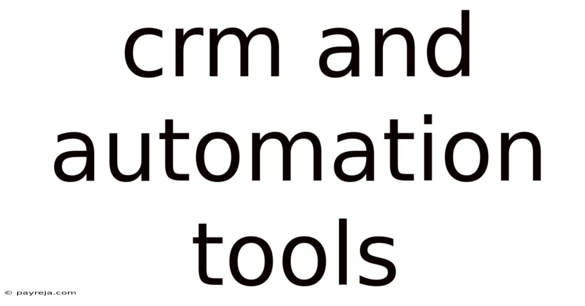 Crm And Automation Tools Crm And Automation Tools