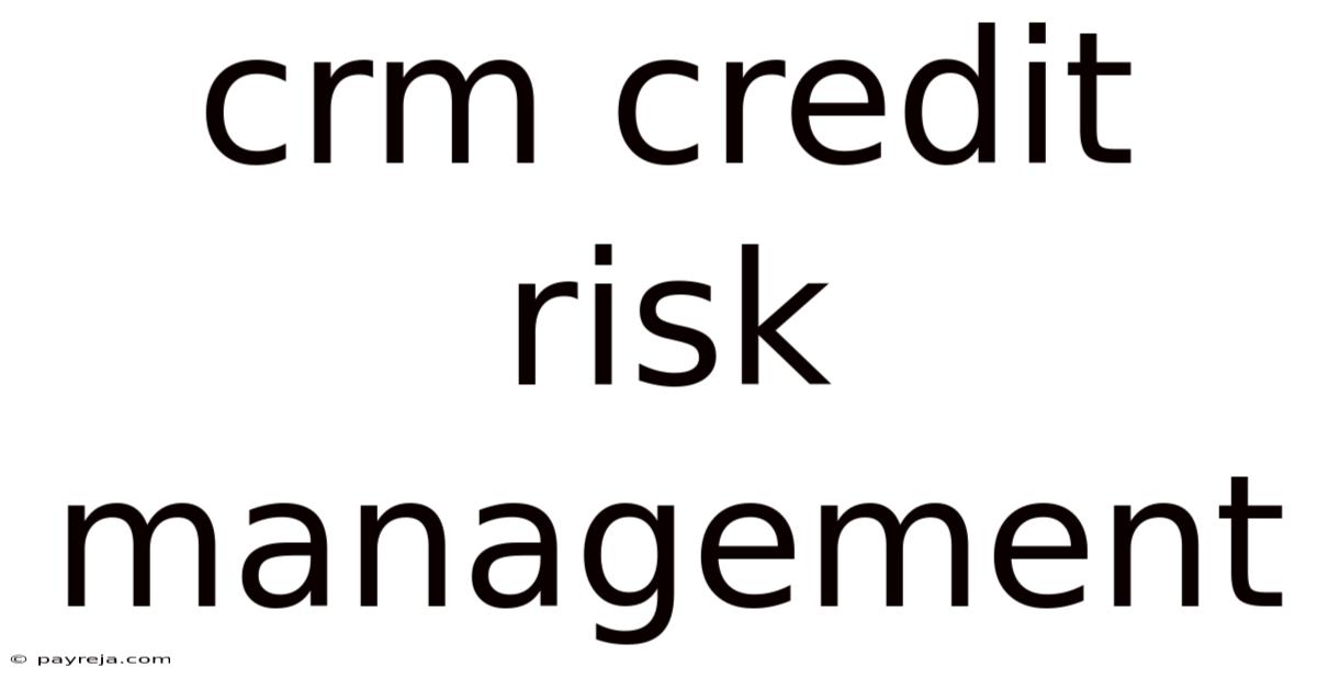Crm Credit Risk Management