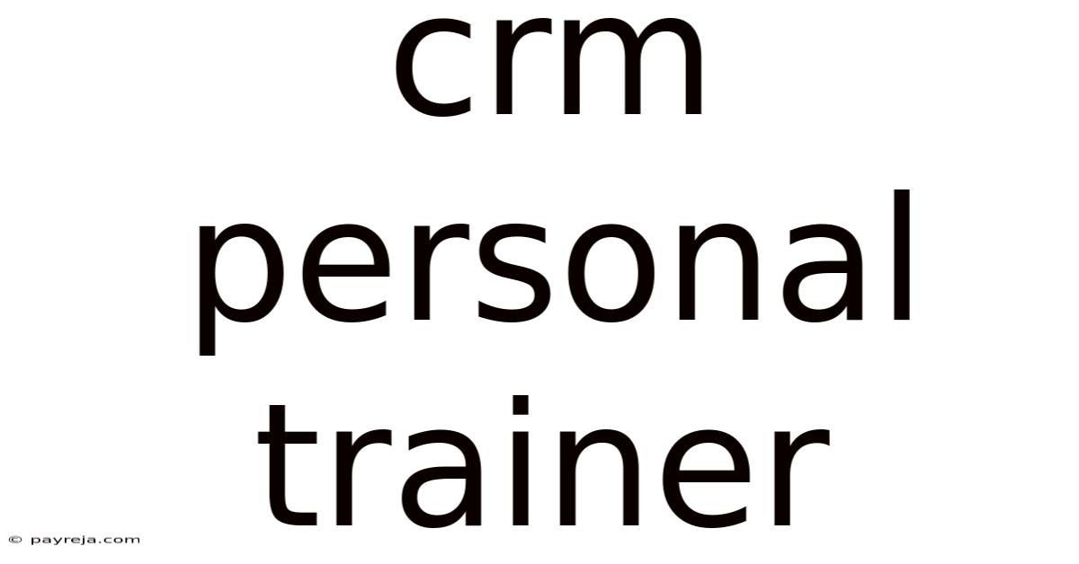 Crm Personal Trainer
