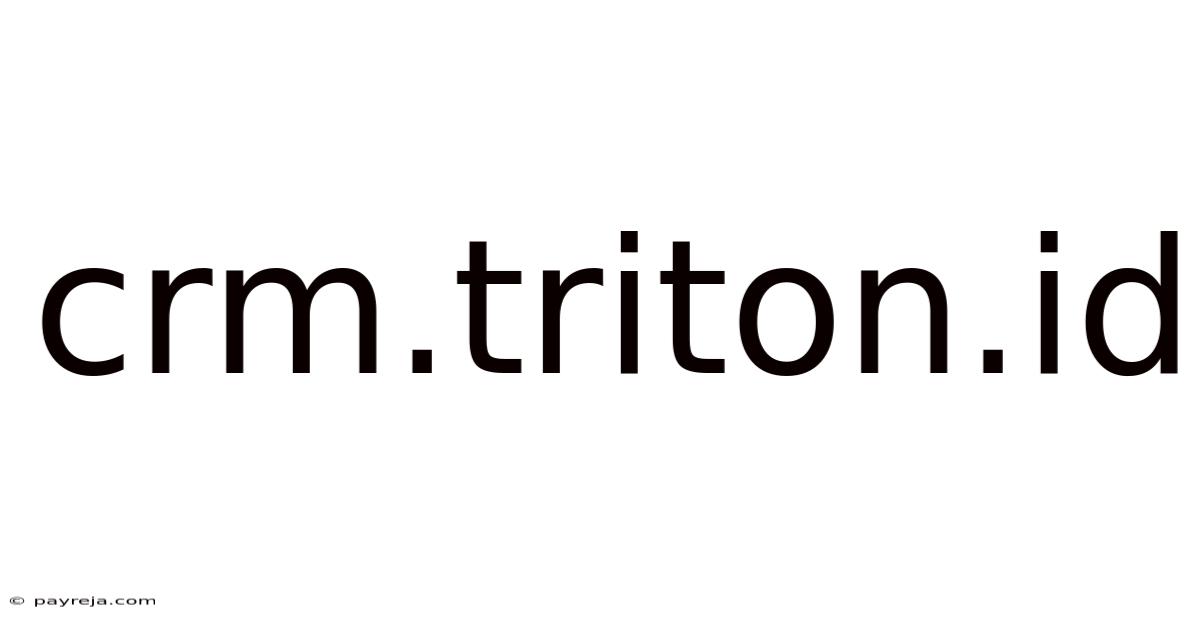 Crm.triton.id Crm.triton.id