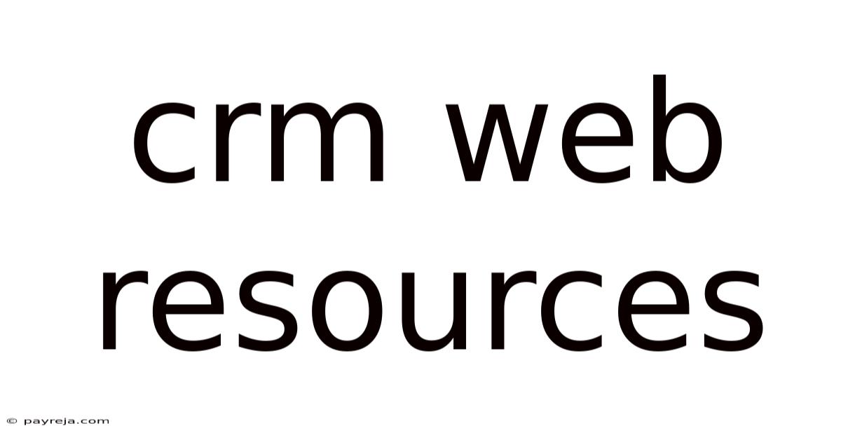 Crm Web Resources