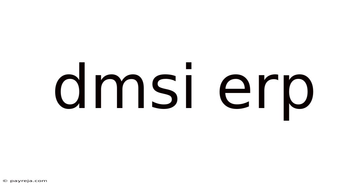Dmsi Erp Dmsi Erp
