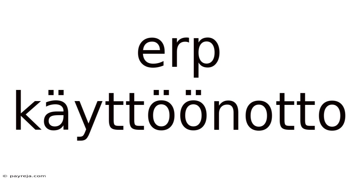 Erp Käyttöönotto
