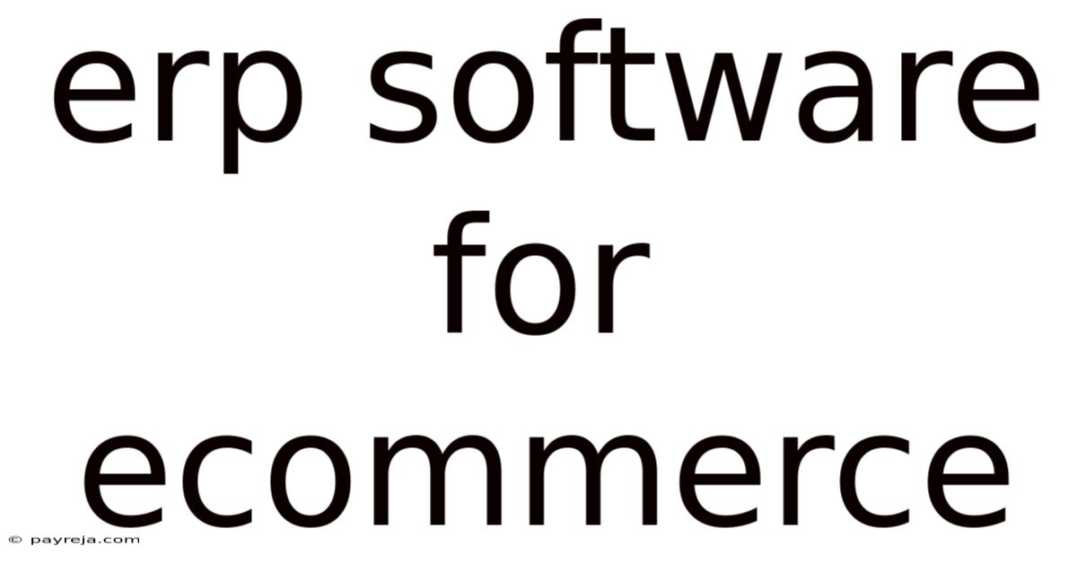Erp Software For Ecommerce Erp Software For Ecommerce