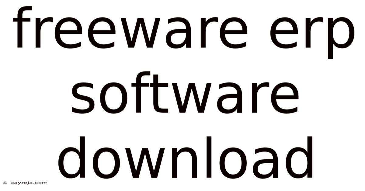Freeware Erp Software Download