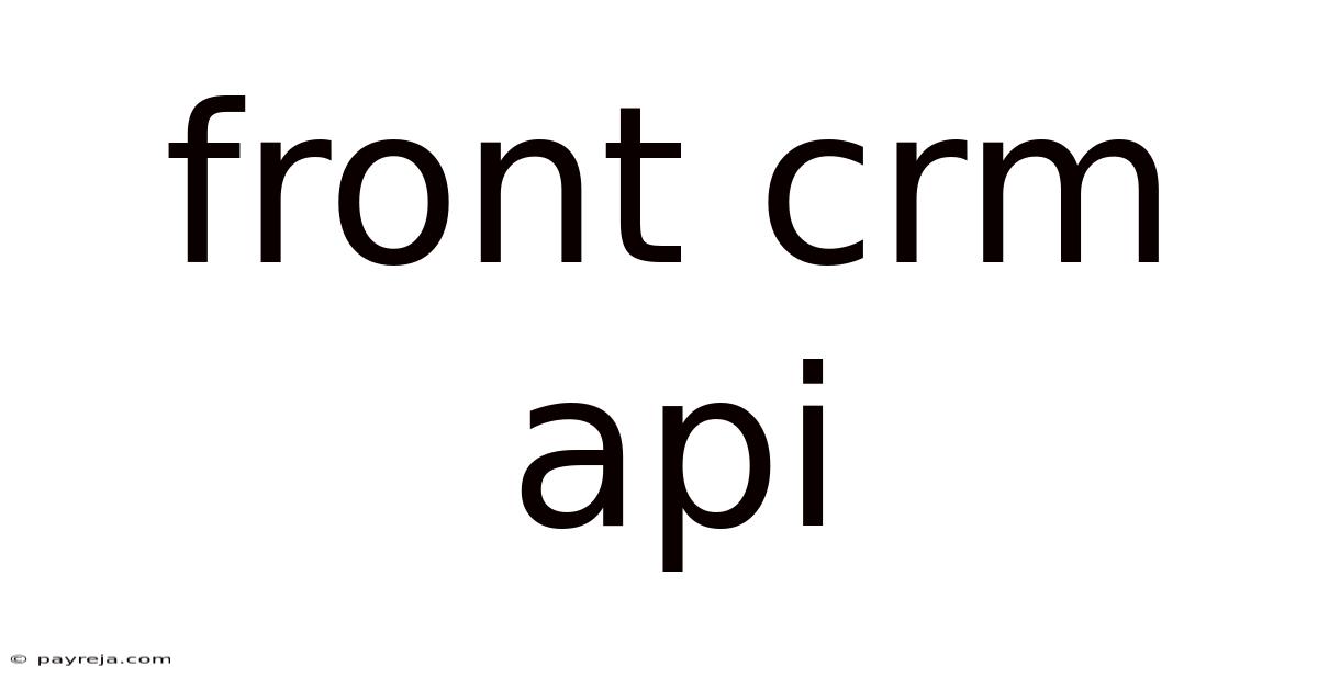 Front Crm Api Front Crm Api