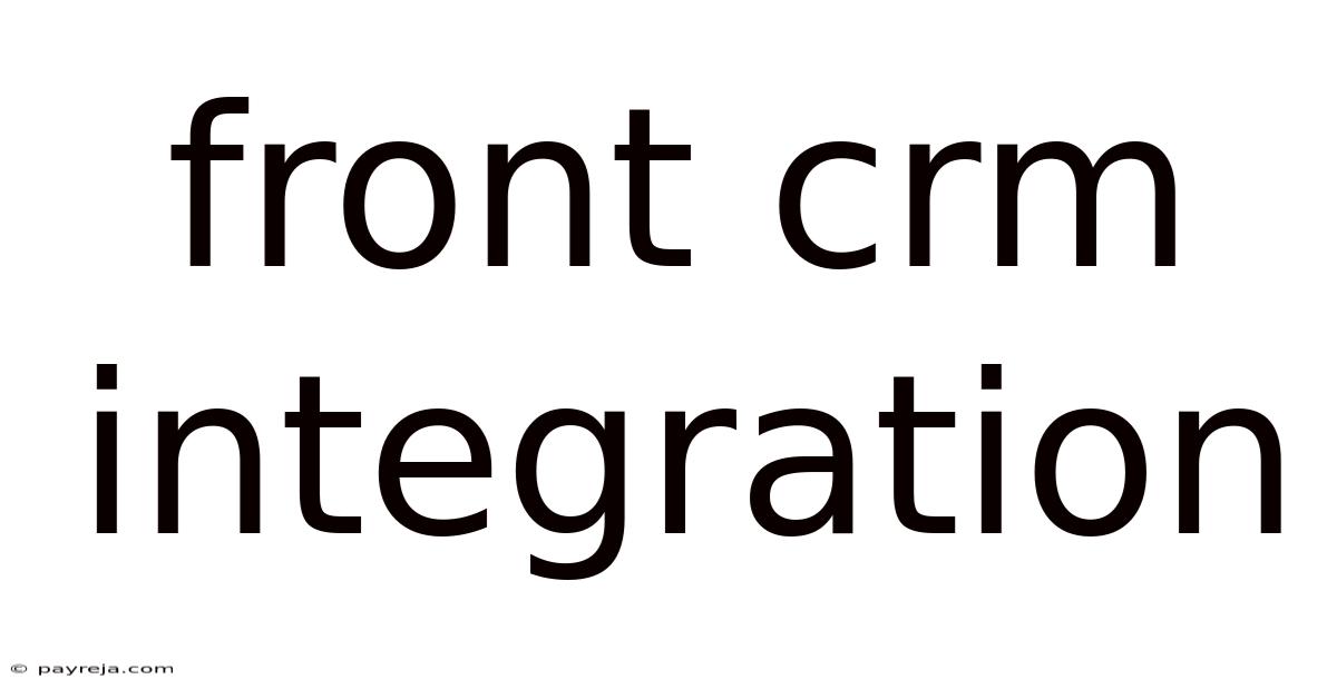 Front Crm Integration Front Crm Integration