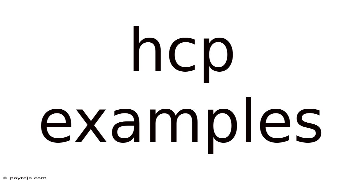 Hcp Examples