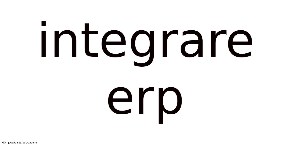 Integrare Erp Integrare Erp