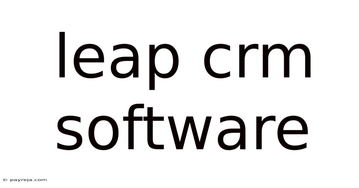 Leap Crm Software