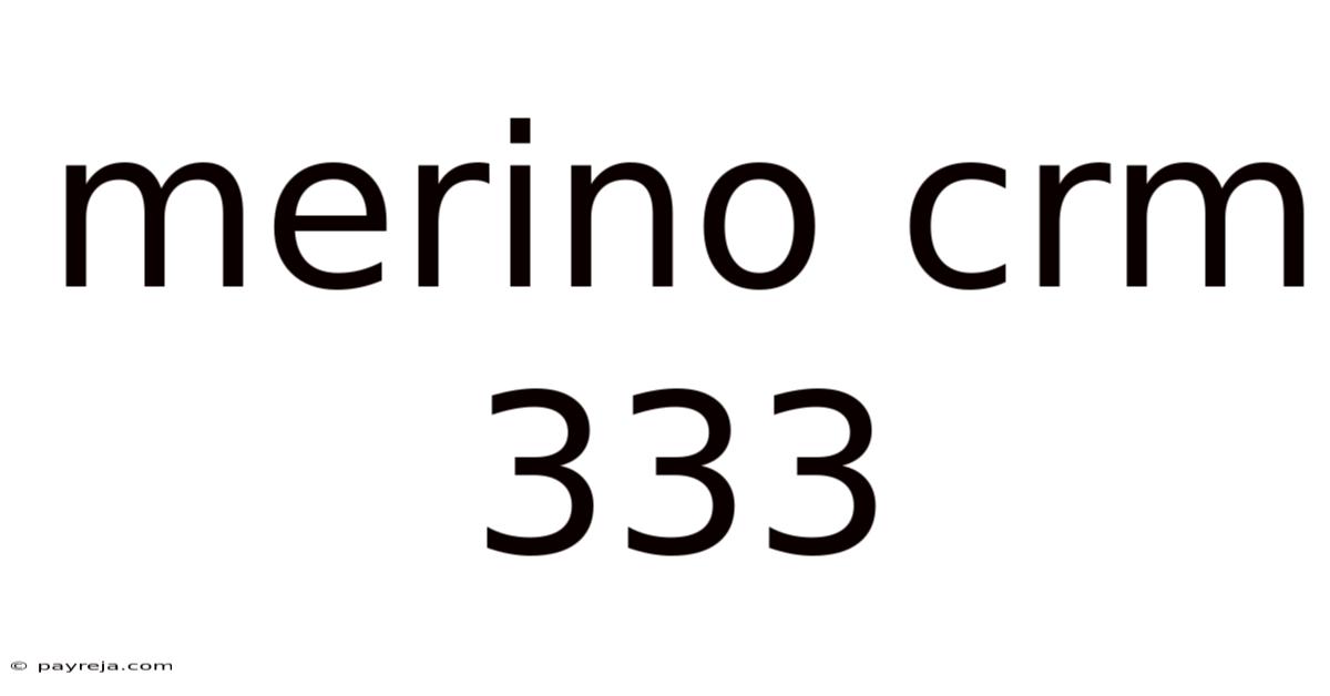 Merino Crm 333 Merino Crm 333