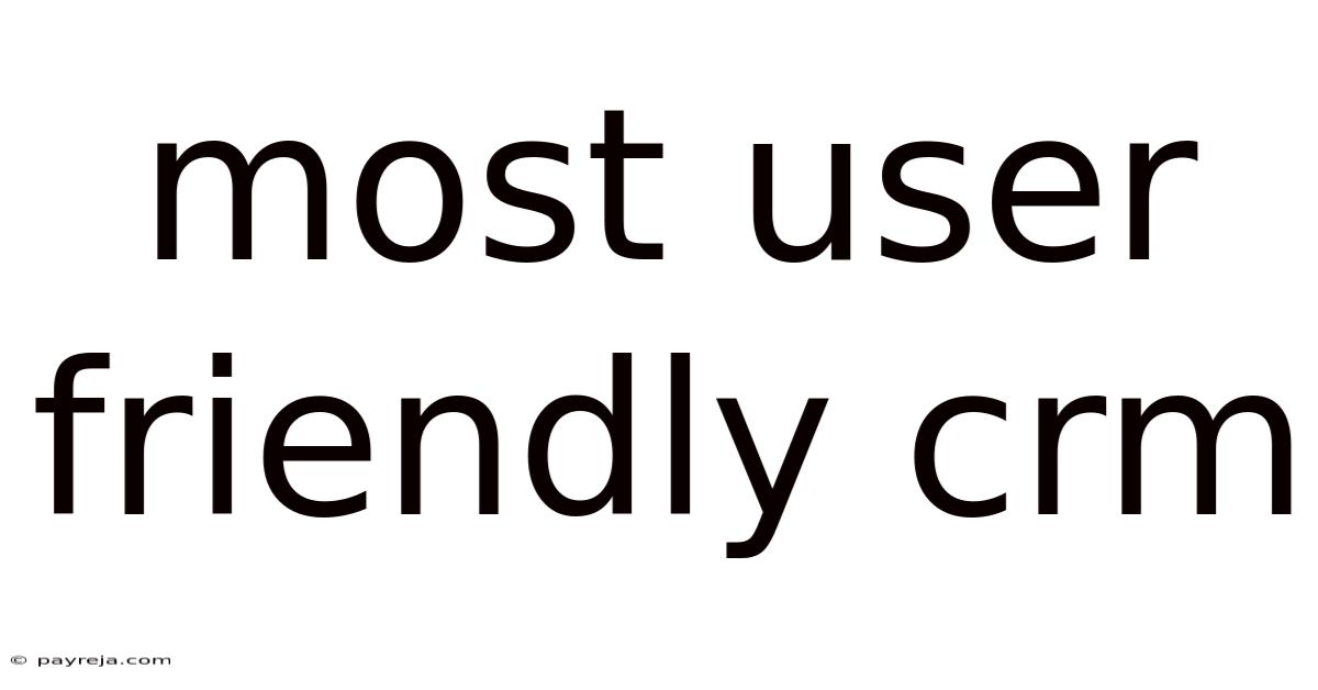 Most User Friendly Crm Most User Friendly Crm