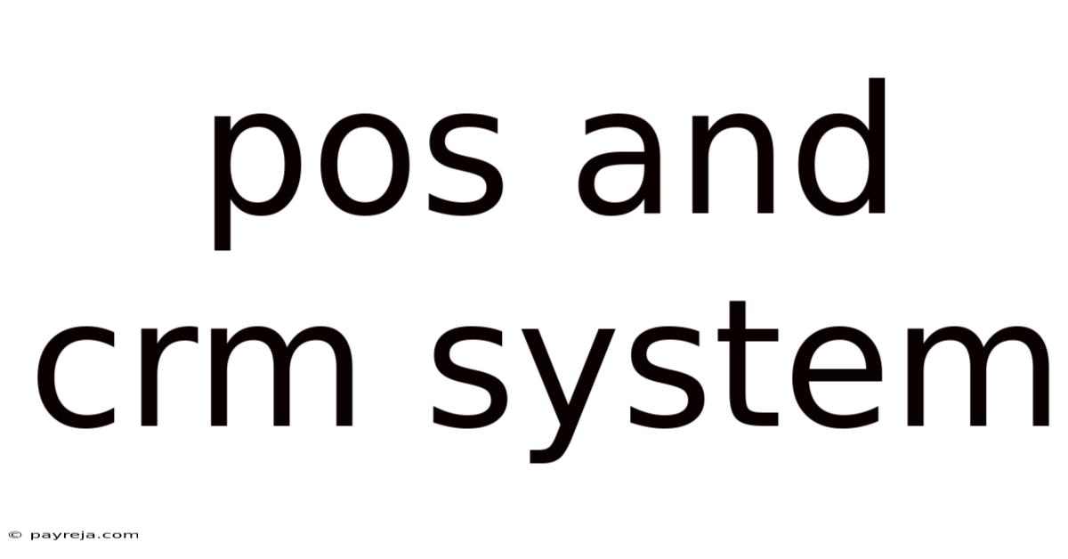 Pos And Crm System Pos And Crm System