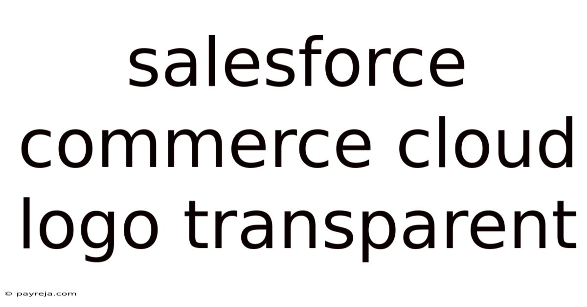 Salesforce Commerce Cloud Logo Transparent Salesforce Commerce Cloud Logo Transparent