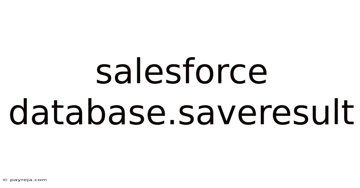 Salesforce Database.saveresult
