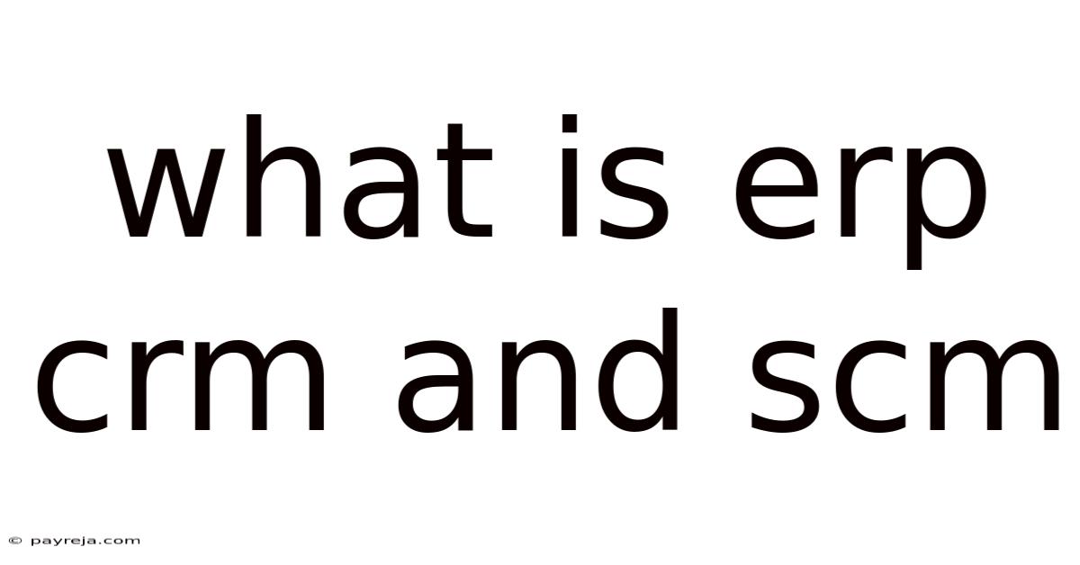 What Is Erp Crm And Scm What Is Erp Crm And Scm