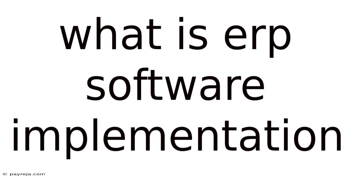 What Is Erp Software Implementation What Is Erp Software Implementation