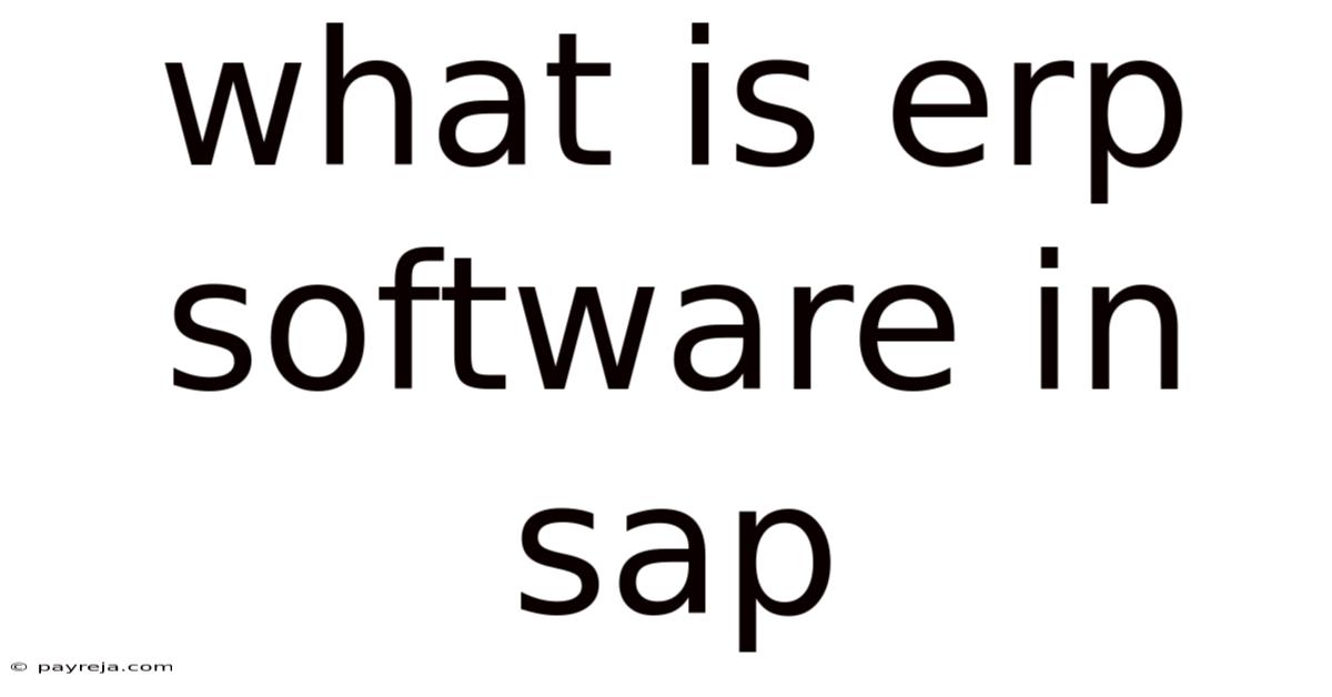 What Is Erp Software In Sap What Is Erp Software In Sap