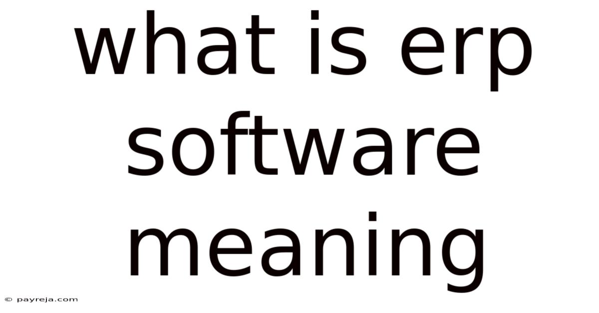 What Is Erp Software Meaning What Is Erp Software Meaning