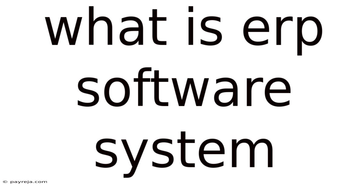 What Is Erp Software System What Is Erp Software System