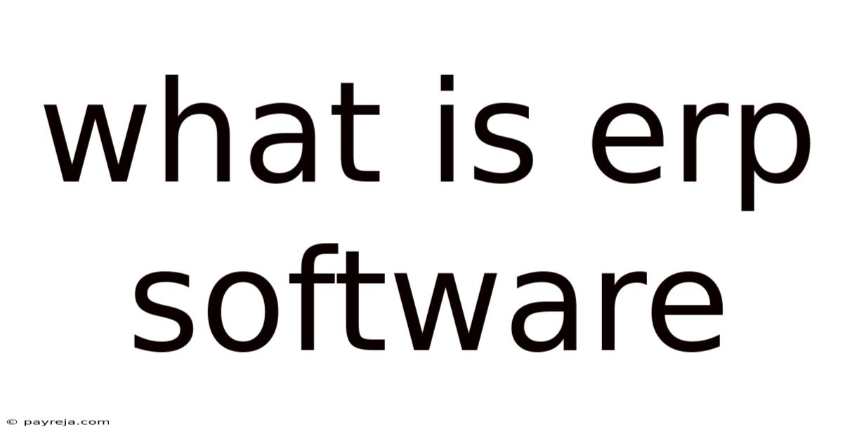 What Is Erp Software What Is Erp Software