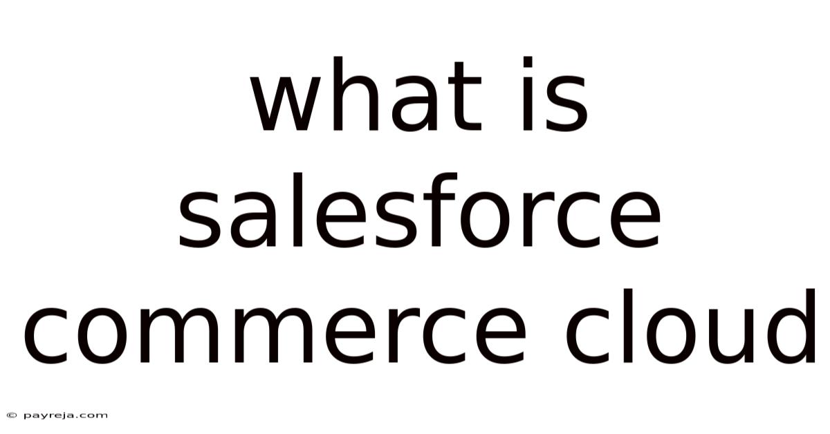 What Is Salesforce Commerce Cloud What Is Salesforce Commerce Cloud
